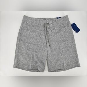 NWT REEBOK FT Bermuda Length Athletic Womens Shorts Sz LG Grey NOS